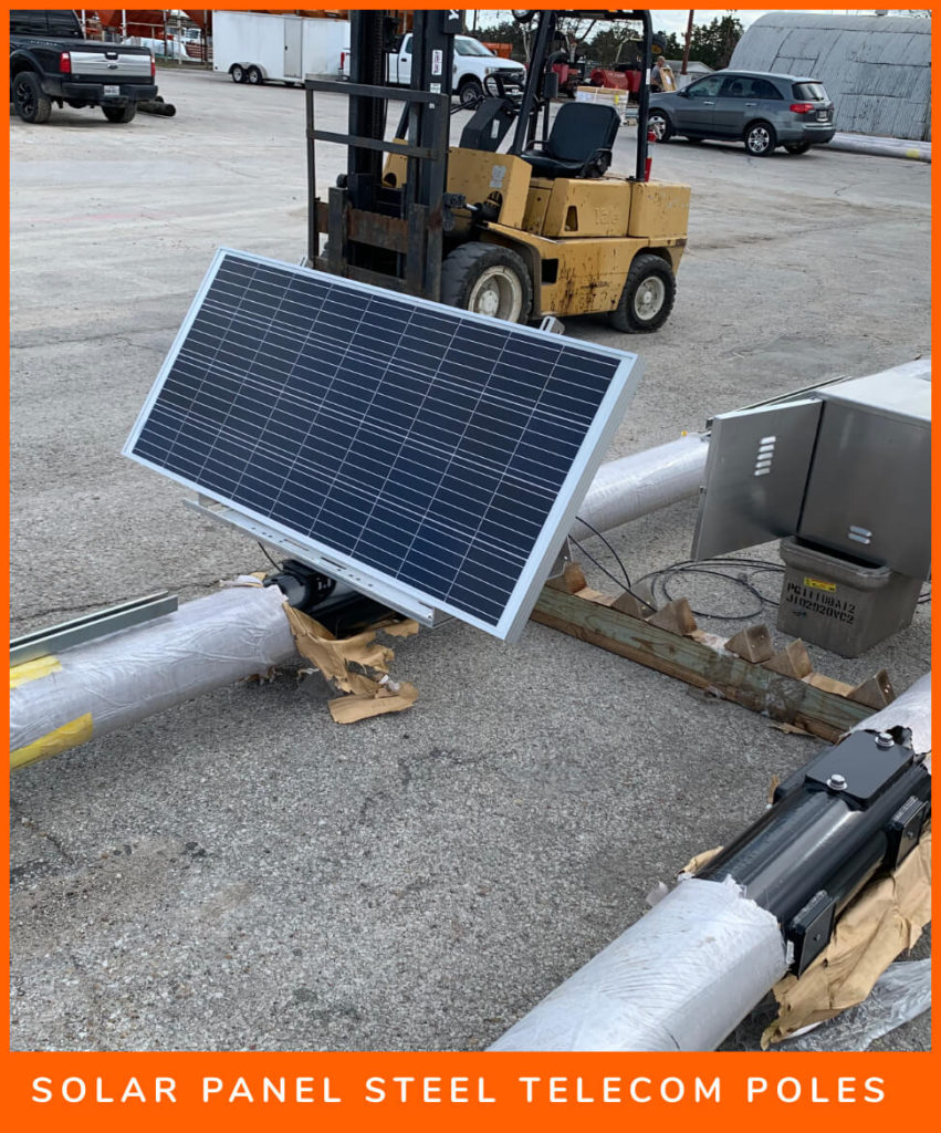 City of Dallas 17 Solar Panel Steel Telecom Poles@2x